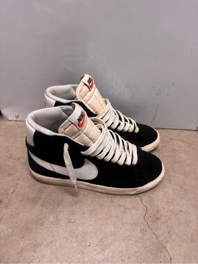 Nike Blazers Black and White High-Top Sneakers